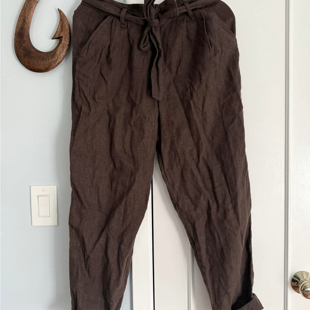 notPERFECTLINEN Black Trousers Sleek Design